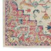 6' Pink And Ivory Southwestern Distressed Runner Rug
