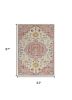 5' X 7' Pink And Ivory Southwestern Distressed Area Rug