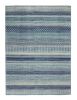 4' X 6' Navy Blue And Ivory Southwestern Area Rug