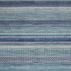7' X 10' Navy Blue And Ivory Southwestern Area Rug