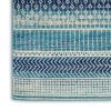 8' X 10' Navy Blue And Ivory Southwestern Area Rug