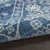 4' X 6' Navy Blue And Ivory Tribal Area Rug