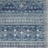 4' X 6' Navy Blue And Ivory Tribal Area Rug