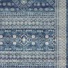 5' X 7' Navy Blue And Ivory Tribal Area Rug