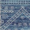 7' X 10' Navy Blue And Ivory Tribal Area Rug
