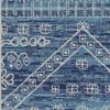 8' X 10' Navy Blue And Ivory Tribal Area Rug