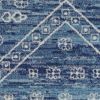 8' X 10' Navy Blue And Ivory Tribal Area Rug