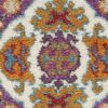 8' Blue And Ivory Oriental Runner Rug