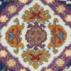 8' Blue And Ivory Oriental Runner Rug