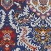 8' X 10' Blue And Ivory Oriental Area Rug