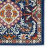 8' X 10' Blue And Ivory Oriental Area Rug