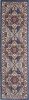 8' Blue And Ivory Medallion Distressed Runner Rug