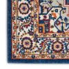 8' Blue And Ivory Medallion Distressed Runner Rug