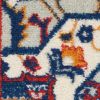 5' X 7' Blue And Ivory Medallion Distressed Area Rug