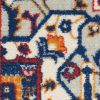 5' X 7' Blue And Ivory Medallion Distressed Area Rug
