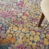 5' X 7' Yellow And Gray Abstract Area Rug