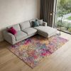 7' X 10' Yellow And Gray Abstract Area Rug