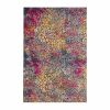 8' X 10' Yellow And Gray Abstract Area Rug