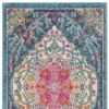 2' X 3' Blue And Ivory Medallion Distressed Area Rug