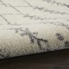 5' X 7' Gray And Ivory Geometric Distressed Area Rug