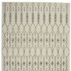 8' X 10' Gray And Ivory Geometric Distressed Area Rug