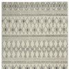 5' X 7' Gray And Ivory Geometric Area Rug