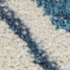5' X 7' Ivory And Blue Geometric Area Rug