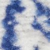 5' X 7' Blue And Ivory Damask Distressed Area Rug