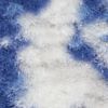 6' X 9' Blue And Ivory Damask Distressed Area Rug