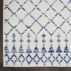 4' X 6' Ivory And Blue Geometric Area Rug