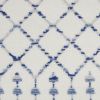 6' X 9' Ivory And Blue Geometric Area Rug