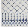 6' X 9' Ivory And Blue Geometric Area Rug