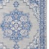 4' X 6' Blue And Gray Medallion Area Rug