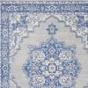 5' X 7' Blue And Gray Medallion Area Rug