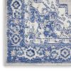5' X 7' Blue And Gray Medallion Area Rug