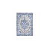 6' X 9' Blue And Gray Floral Area Rug