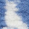 5' X 7' Blue And Ivory Floral Vines Distressed Area Rug