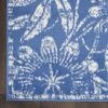 6' X 9' Blue And Ivory Floral Distressed Area Rug