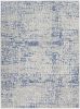 6' X 9' Blue And Gray Geometric Area Rug