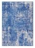 6' X 9' Blue And Ivory Abstract Distressed Area Rug