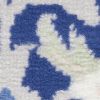 6' X 9' Blue And Ivory Floral Area Rug