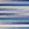 5' X 7' Blue And White Striped Distressed Area Rug