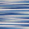6' X 9' Blue And White Striped Distressed Area Rug