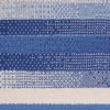 6' X 9' Blue And White Striped Distressed Area Rug
