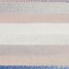 4' X 6' Ivory Blue And Green Striped Distressed Area Rug