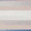 4' X 6' Ivory Blue And Green Striped Distressed Area Rug