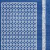 6' X 9' Blue And White Geometric Area Rug