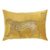Bold Golden Leopard Lumbar Pillow
