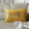 Bold Golden Leopard Lumbar Pillow