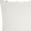 Multicolor Embroidered Stripe Throw Pillow